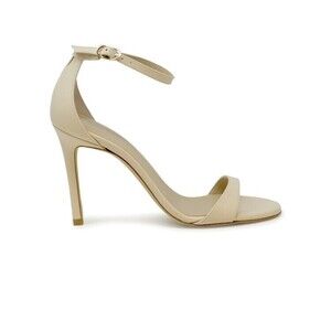 Stuart Weitzman Ivory Leather Nudist Ii 100 Sandals - NWT